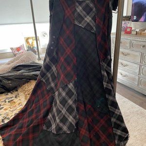 Free People Plaid Maxi skirt